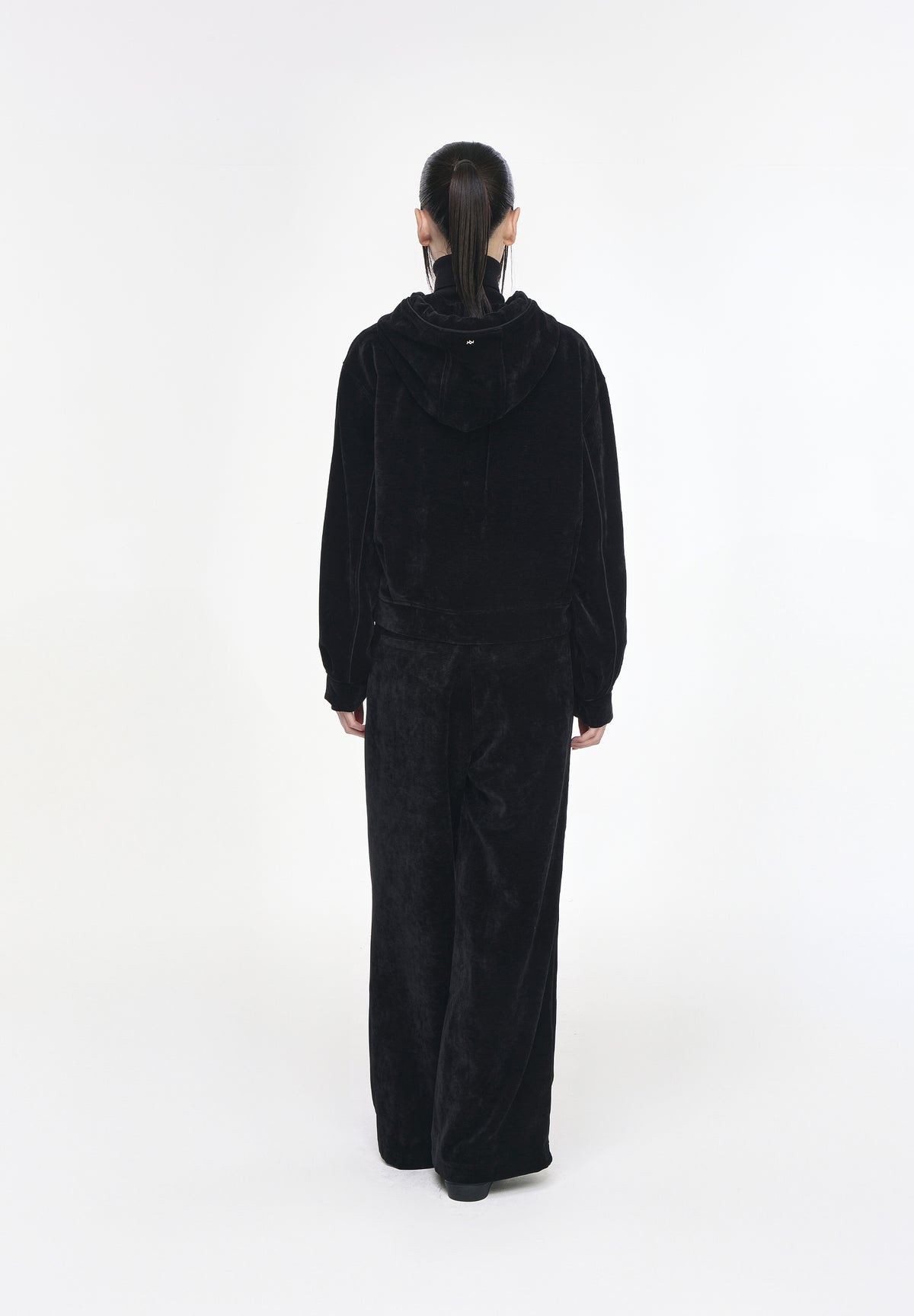 ZZERO VELVET PANTHER HOOD ZIP UP