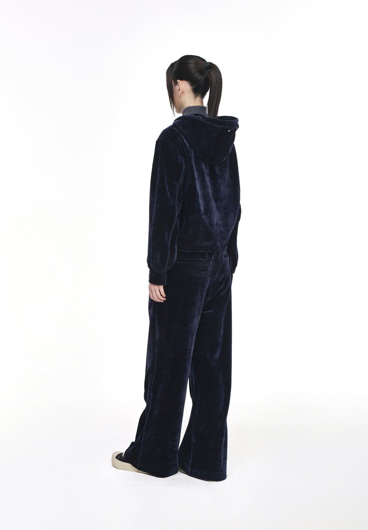 ZZERO VELVET PANTHER HOOD ZIP UP