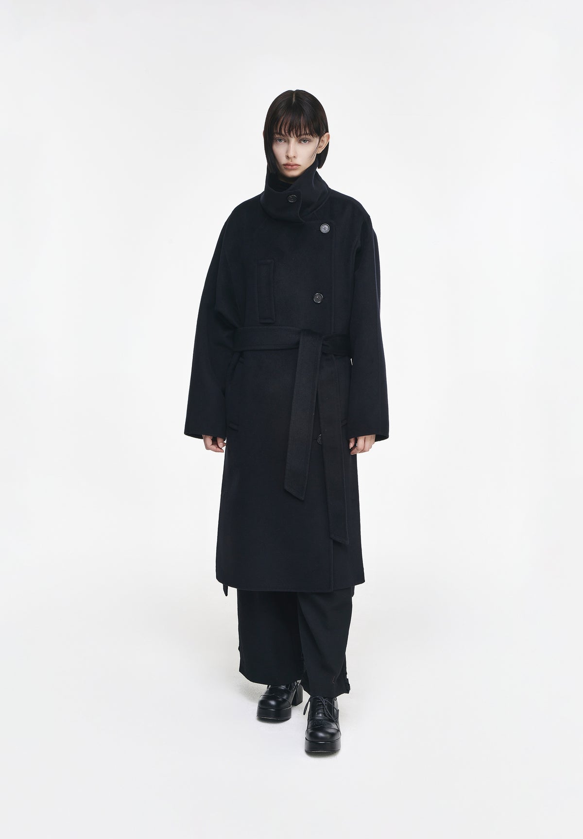 HIGH NECK HANDMADE COAT