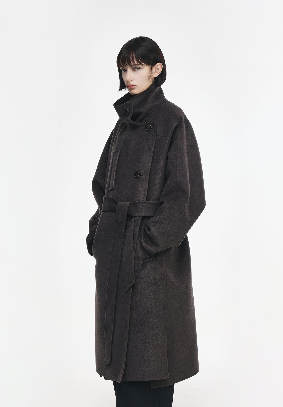 HIGH NECK HANDMADE COAT