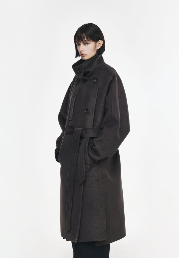 HIGH NECK HANDMADE COAT