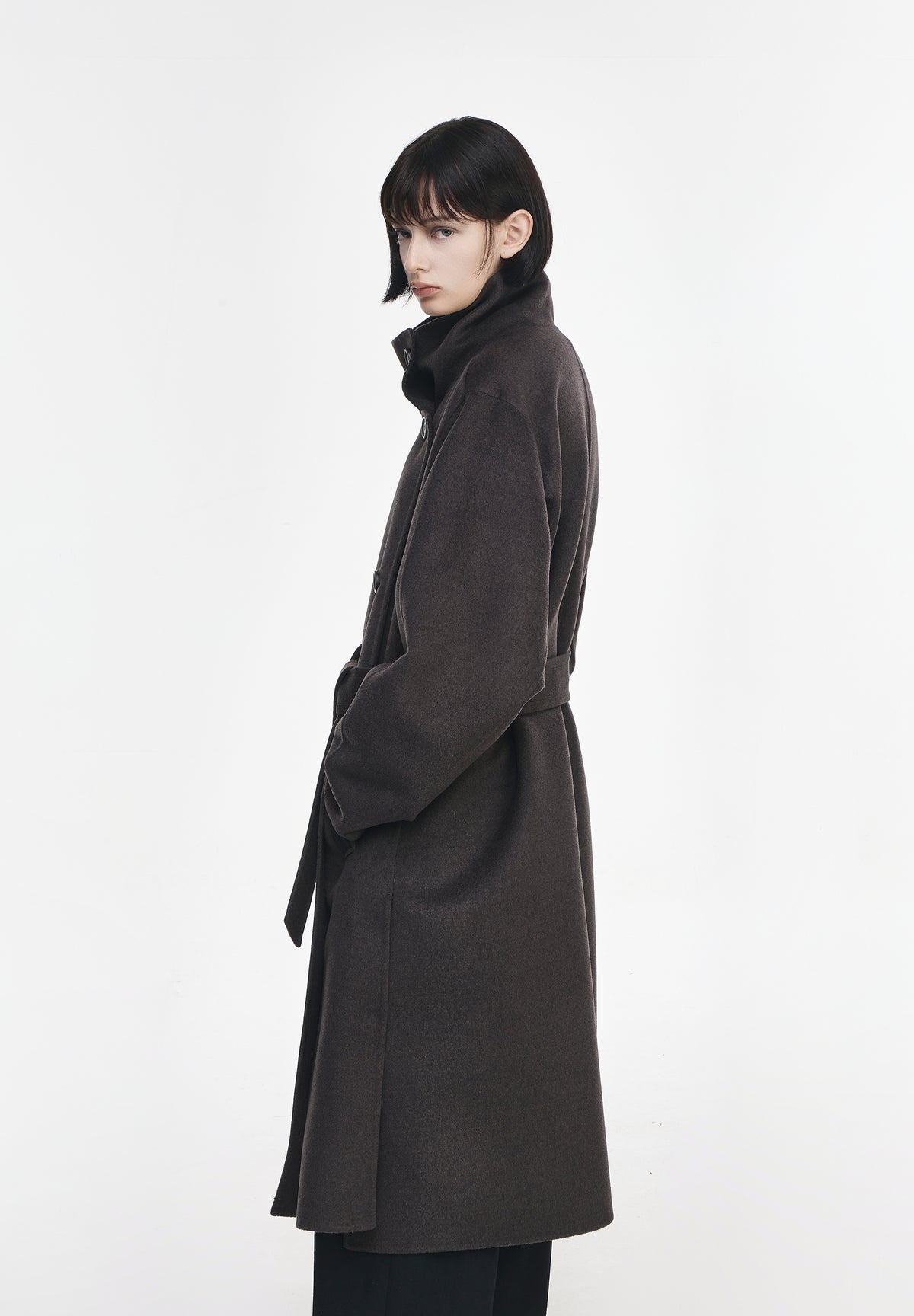 HIGH NECK HANDMADE COAT