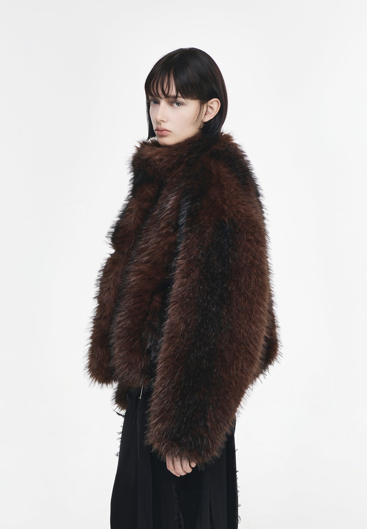 HIGH NECK FUR JUMPER