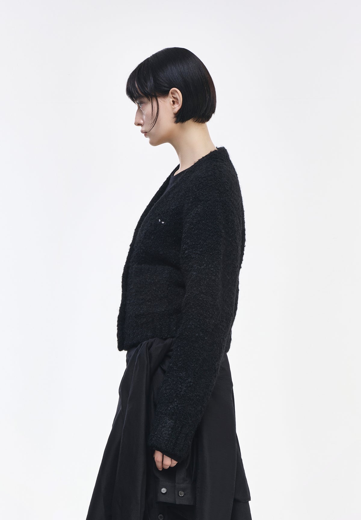 ZZERO BOUCLE V NECK CARDIGAN
