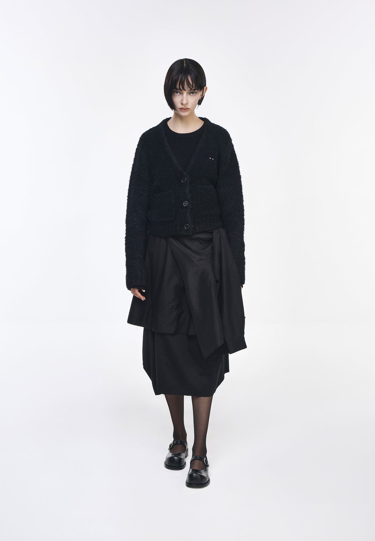 ZZERO BOUCLE V NECK CARDIGAN